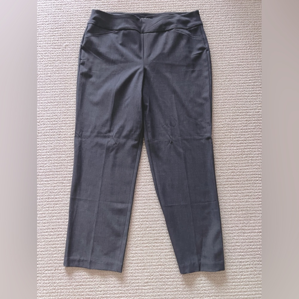 Roz and Ali Gray Wide Leg Pants - 14P (Petite)